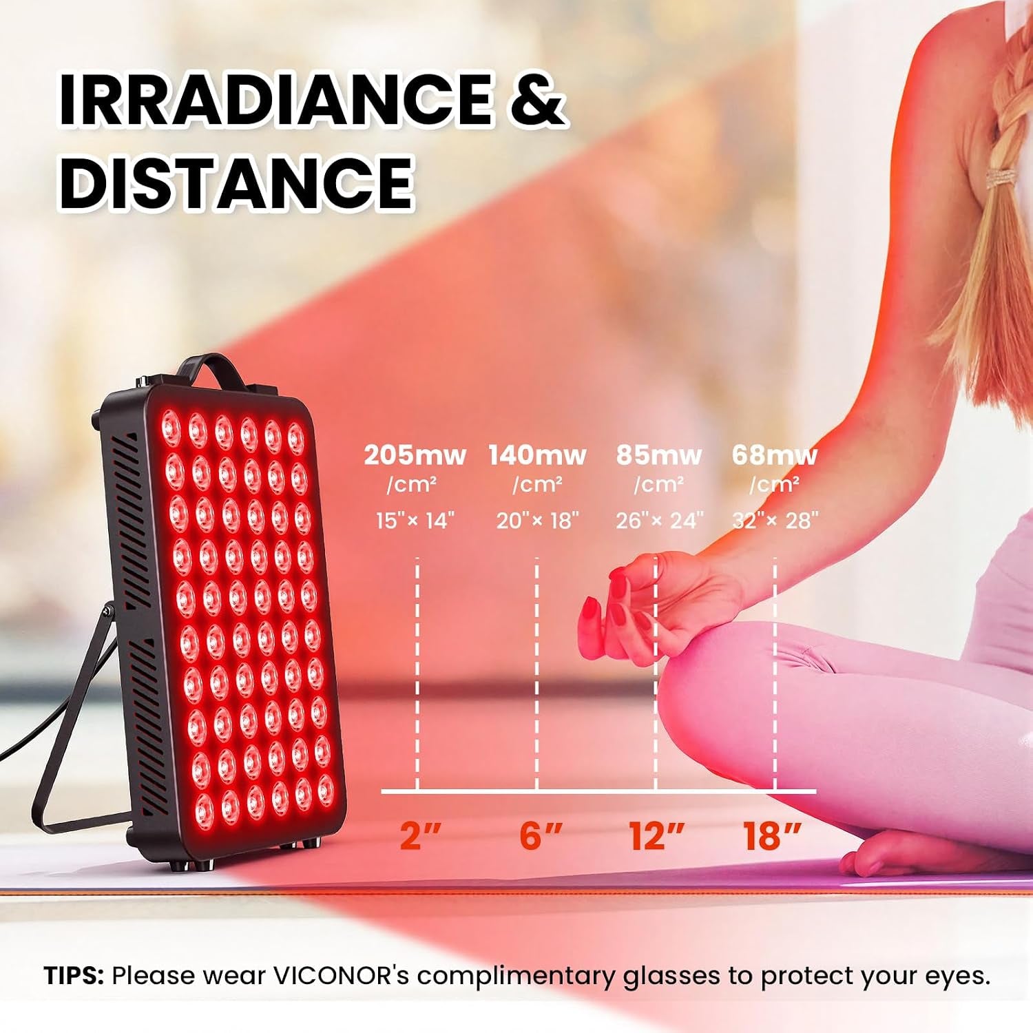 Red Light Therapy for Body, 660Nm 850Nm near Infrared Light Therapy Panel, 60 Dual Chip LED Device with 300W of Power, Ideal for Body, Face, Improve Sleep, Skin Health, Includes Hanging Kit & Handle
