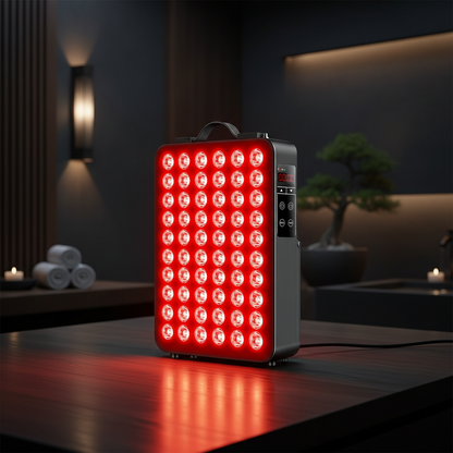 Red Light Therapy for Body, 660Nm 850Nm near Infrared Light Therapy Panel, 60 Dual Chip LED Device with 300W of Power, Ideal for Body, Face, Improve Sleep, Skin Health, Includes Hanging Kit & Handle
